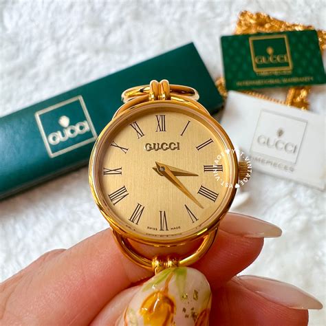 vintage gucci watch 6000l|Vintage Gucci Gold Watch .